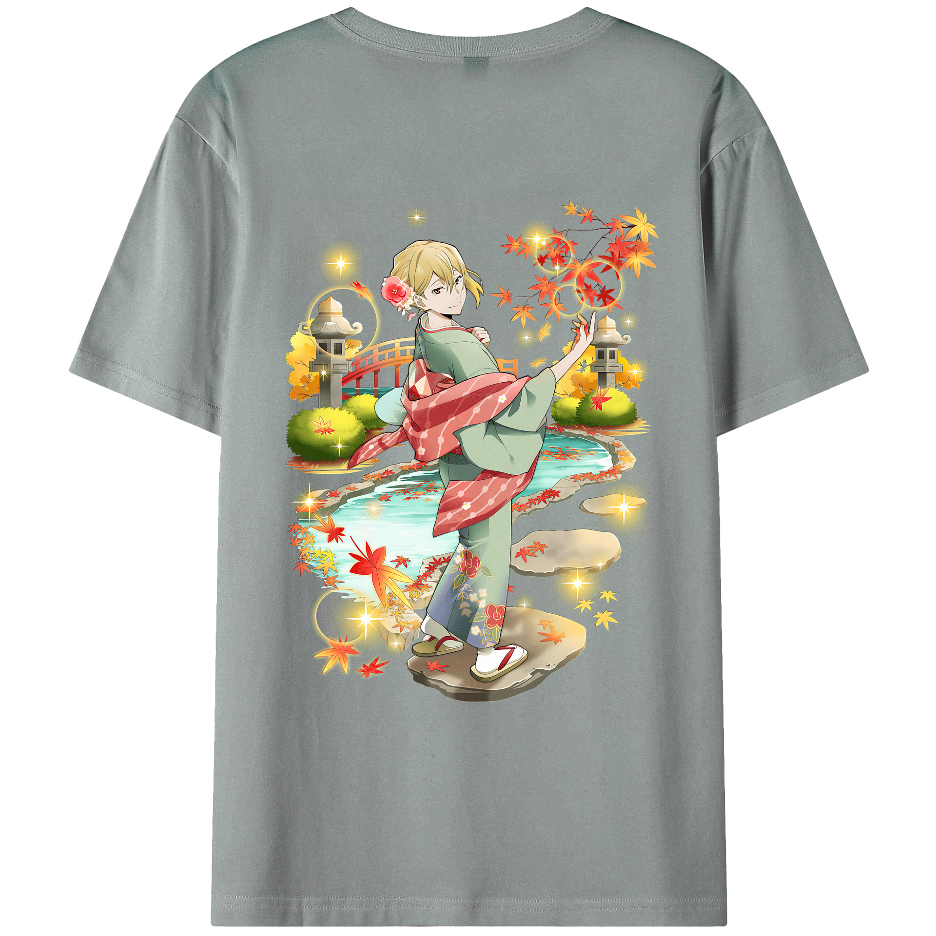 （画像用） 文豪ストレイドッグス Bungo Stray Dogs 綿100％ メンズ半袖Tシャツ（バックプリント） 通気性
